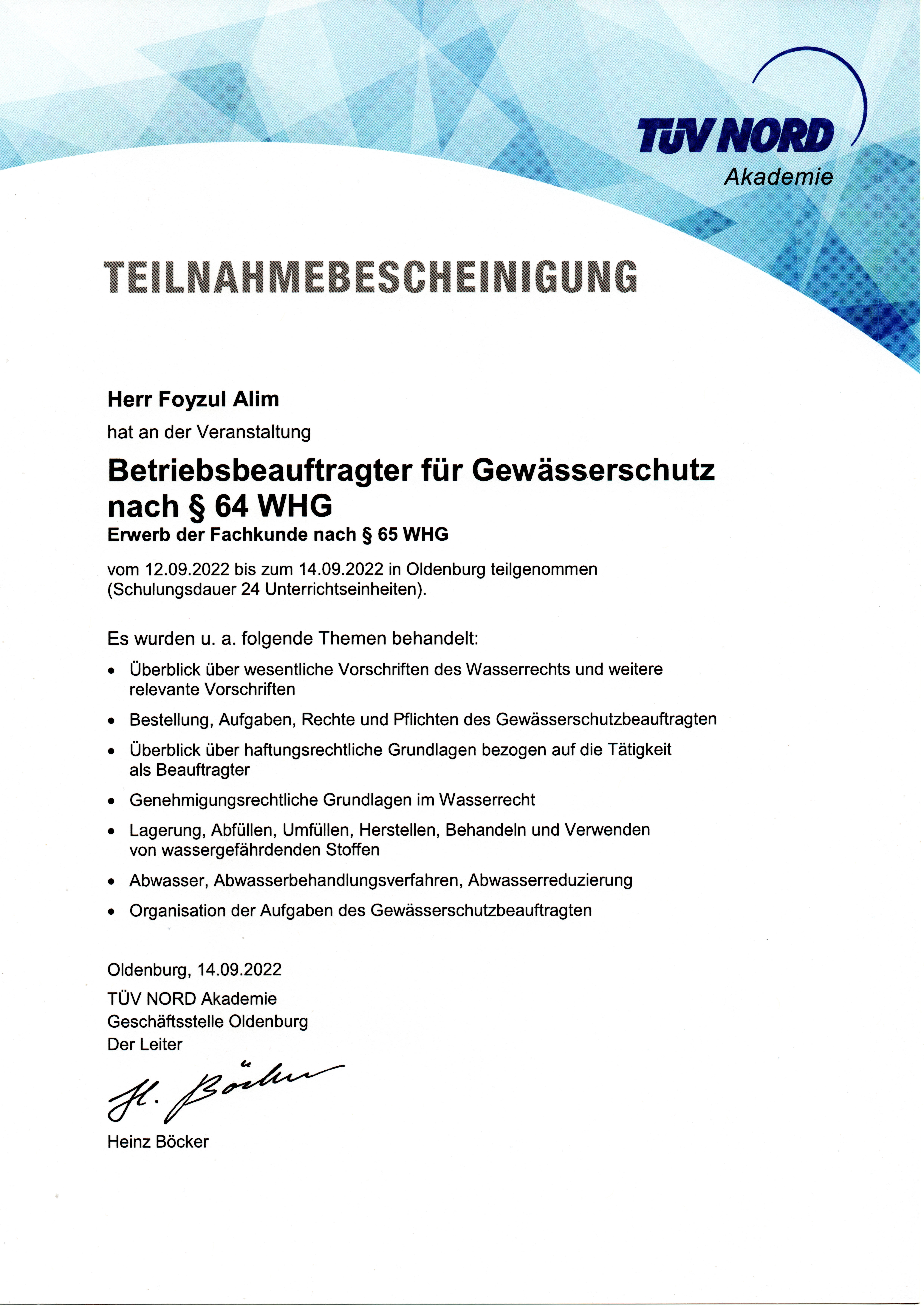 Gewässerschutz