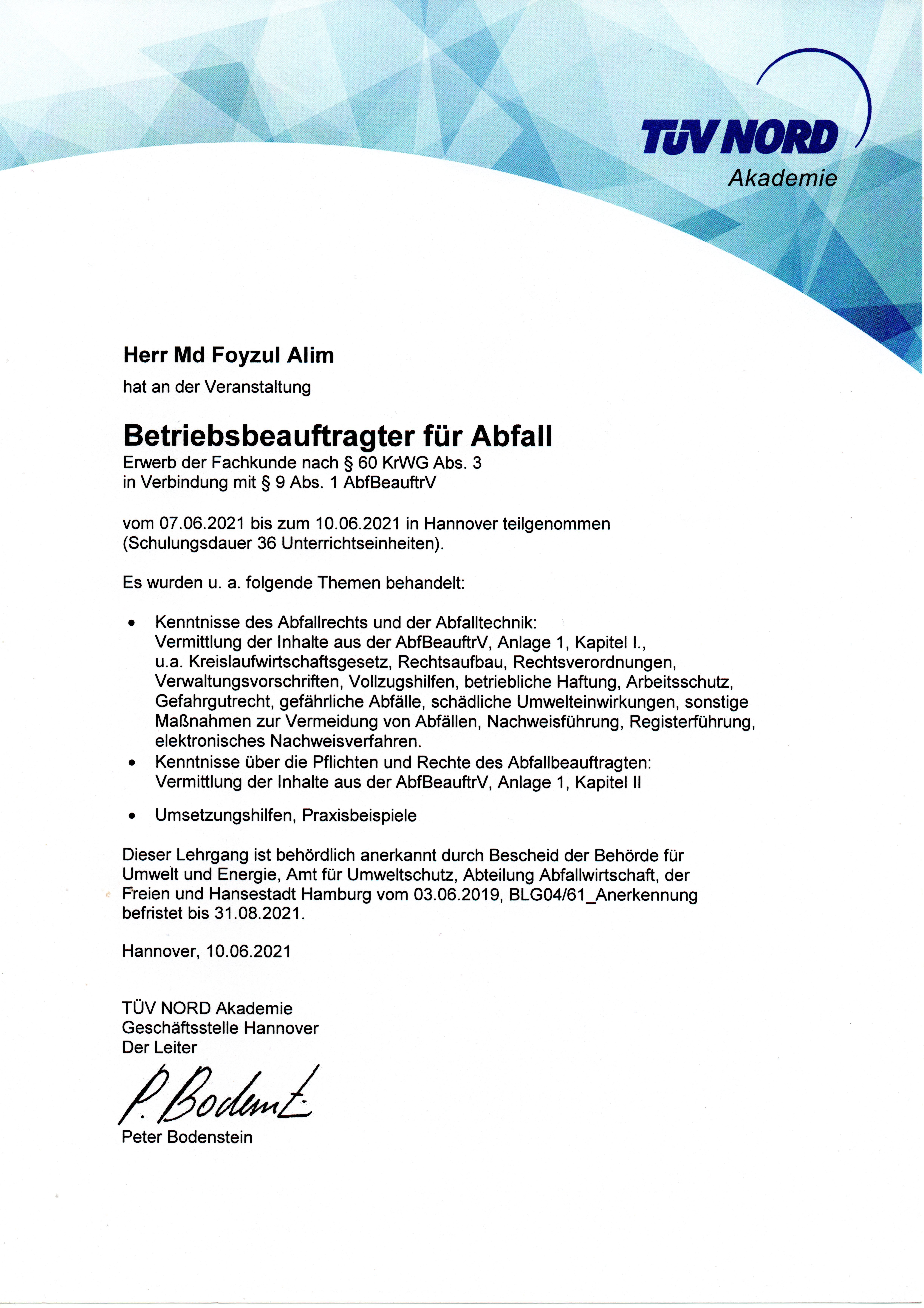 Abfallbeauftragter